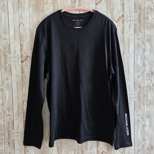 Men's Michael Kors Long Sleeve T-Shirt Size L Black
